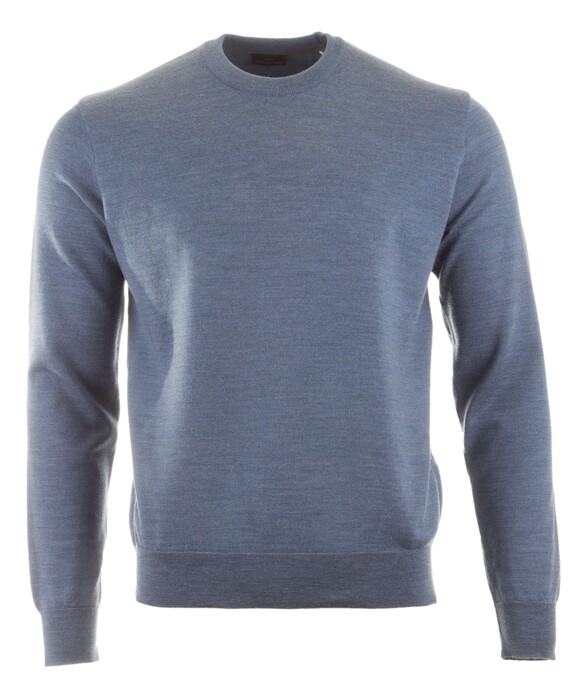 Paul & Shark Shark Tag Summer Wool Crewneck Trui Infinity Blue