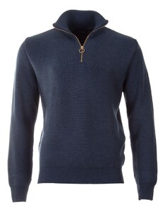 Paul & Shark Shark Tag Tech Wool Half Zip Trui Vintage Indigo