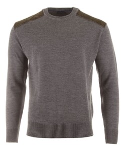 Paul & Shark Shark Tag Velvet Soft Cool Touch Wool Crewneck Pullover Iron Gate