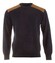 Paul & Shark Shark Tag Velvet Soft Cool Touch Wool Crewneck Trui Donker Blauw