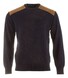 Paul & Shark Shark Tag Velvet Soft Cool Touch Wool Crewneck Trui Donker Blauw
