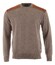 Paul & Shark Shark Tag Velvet Soft Cool Touch Wool Crewneck Trui Driftwood
