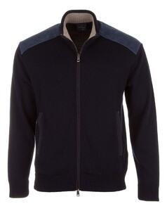 Paul & Shark Shark Tag Velvet Soft Cool Touch Wool Full Zip Vest Blue Nights