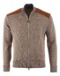 Paul & Shark Shark Tag Velvet Soft Cool Touch Wool Full Zip Vest Driftwood