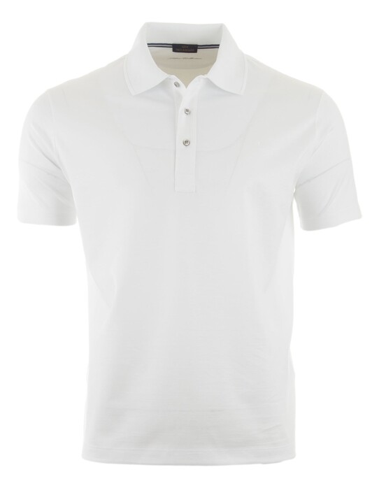 Paul & Shark Silver Collection Double Mercerised Cotton Jersey Polo Wit