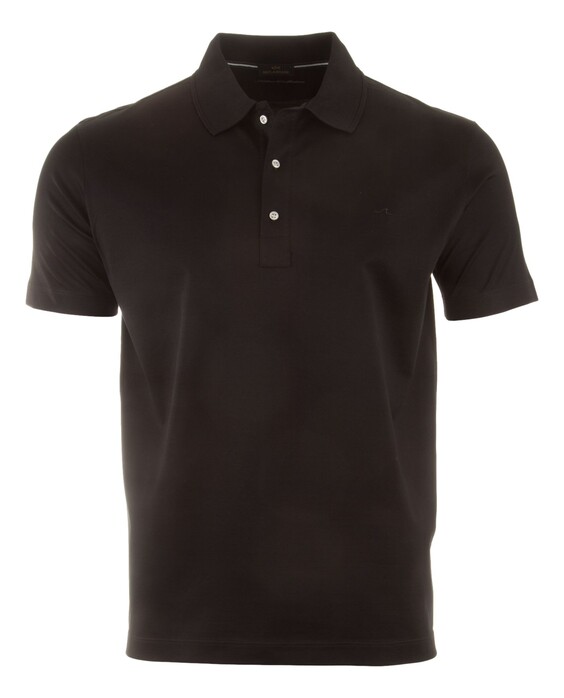 Paul & Shark Silver Collection Double Mercerised Cotton Jersey Polo Zwart