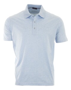 Paul & Shark Silver Collection Double Mercerised Cotton Jersey Poloshirt Cerulean