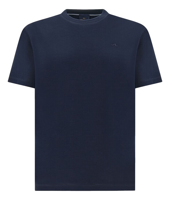 Paul & Shark Silver Collection Fine Piqué Cotton T-Shirt Dark Evening Blue