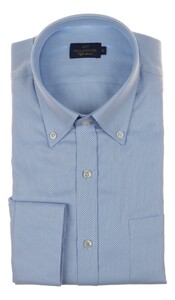 Paul & Shark Soffio Damier Cotton Overhemd Licht Blauw