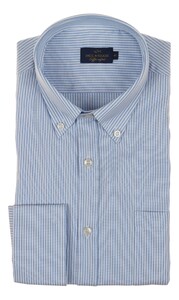Paul & Shark Soffio Oxford Cotton Stripe Shirt Light Blue