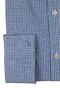 Paul & Shark Soffio Poplin Cotton Check Overhemd Midden Blauw