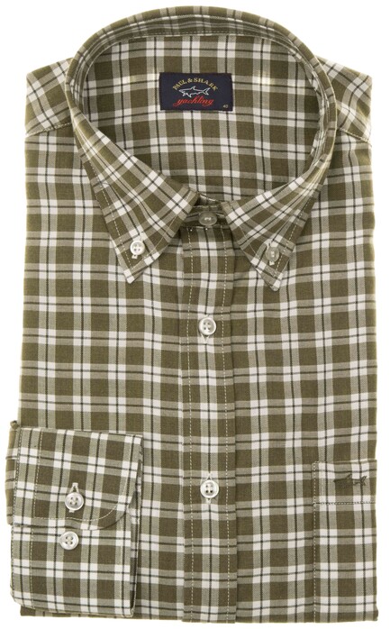 Paul & Shark Soft Flannel Check Overhemd Groen