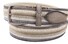 Paul & Shark Suede Trimmed Striped Elastic Belt Brown