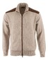 Paul & Shark Suede Wool Cashmere Full Zip Vest Beige