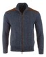 Paul & Shark Suede Wool Cashmere Full Zip Vest Mood Indigo