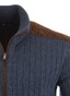 Paul & Shark Suede Wool Cashmere Full Zip Vest Mood Indigo