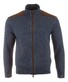 Paul & Shark Suede Wool Cashmere Full Zip Vest Mood Indigo