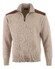 Paul & Shark Suede Wool Cashmere Half Zip Trui Beige