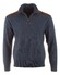 Paul & Shark Suede Wool Cashmere Half Zip Trui Mood Indigo