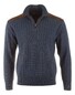 Paul & Shark Suede Wool Cashmere Half Zip Trui Mood Indigo
