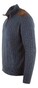 Paul & Shark Suede Wool Cashmere Half Zip Trui Mood Indigo