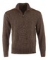 Paul & Shark Suede Wool Cashmere Half Zip Trui Mulch
