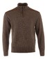 Paul & Shark Suede Wool Cashmere Half Zip Trui Mulch