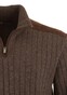 Paul & Shark Suede Wool Cashmere Half Zip Trui Mulch