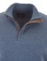 Paul & Shark Summer Wool Half Zip Alcantara Details Pullover Vintage Indigo
