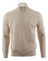 Paul & Shark Summer Wool Half Zip Alcantara Details Trui Almond Milk