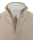 Paul & Shark Summer Wool Half Zip Alcantara Details Trui Almond Milk