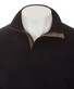 Paul & Shark Summer Wool Half Zip Alcantara Details Trui Donker Blauw