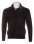 Paul & Shark Summer Wool Half Zip Alcantara Details Trui Donker Blauw
