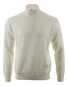 Paul & Shark Summer Wool Half Zip Alcantara Details Trui Snow White