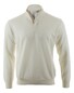 Paul & Shark Summer Wool Half Zip Alcantara Details Trui Snow White