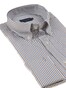 Paul & Shark Supima Cotton Stipe Shirt Overhemd Wit-Blauw-Bruin