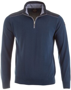 Paul & Shark Trimmed Fresco Halfzip Pullover Indigo Blue