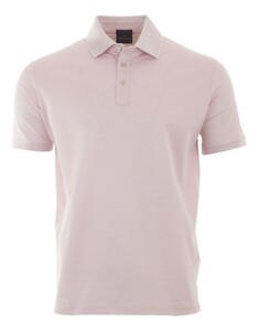 Paul & Shark Two Tone Cotton Piqué Poloshirt Light Pink