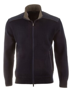 Paul & Shark Typhoon Platinum Soft Cool Touch Wool Full Zip Cardigan Dark Evening Blue