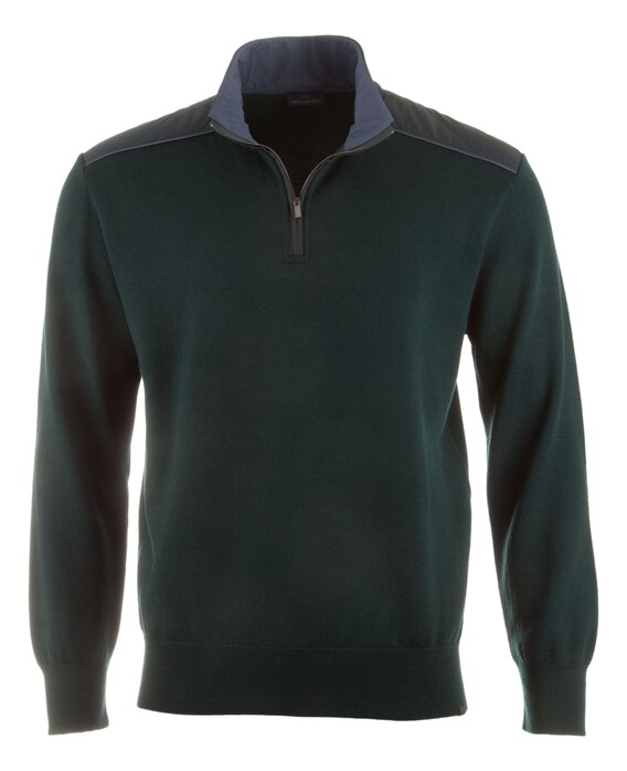 Paul & Shark Typhoon Platinum Soft Cool Touch Wool Half Zip Trui Green Gables
