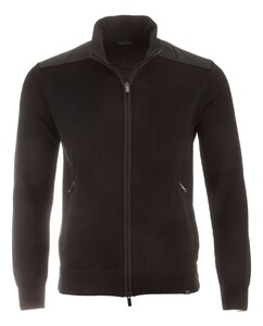 Paul & Shark Typhoon Re4x4 Soft Cool Touch Wool Full Zip Cardigan Black