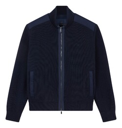 Paul & Shark Typhoon Re4x4 Soft Cool Touch Wool Full Zip Vest Donker Blauw