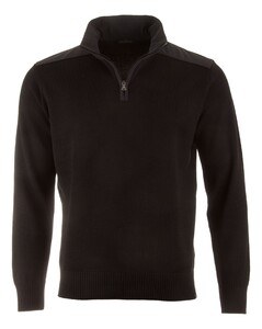 Paul & Shark Typhoon Re4x4 Soft Cool Touch Wool Half Zip Trui Zwart