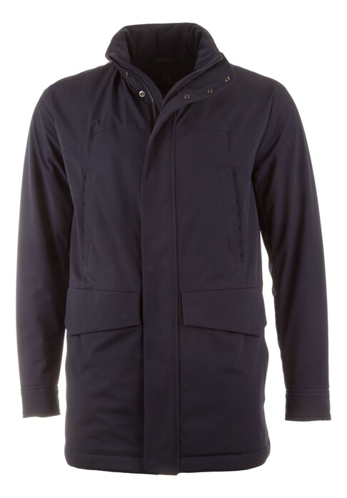 Paul & Shark Typhoon Re4x4 Stretch Carcoat With Logo Tape Jack Donker Blauw