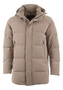 Paul & Shark Typhoon Re4x4 Stretch Re-Goose Down Parka With Shark Fin Jack Beige