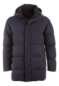 Paul & Shark Typhoon Re4x4 Stretch Re-Goose Down Parka With Shark Fin Jack Donker Blauw