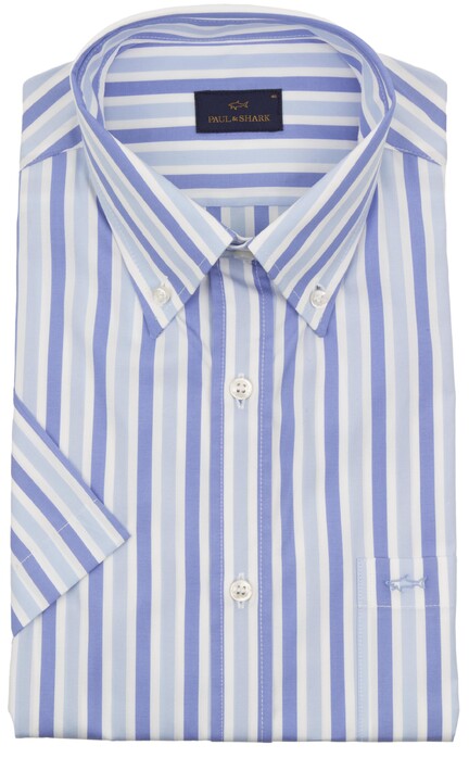 Paul & Shark Vario Stripe Overhemd Blauw-Lichtblauw