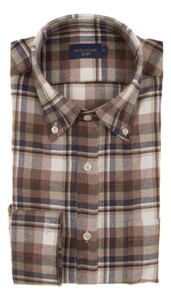 Paul & Shark Xsoft Flanell Cotton Shirt Blauw-Zand