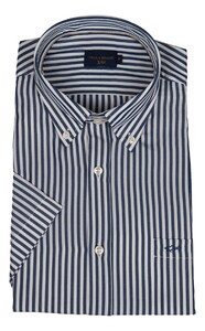 Paul & Shark Xsoft Lyocell Stripe Shirt Dark Evening Blue