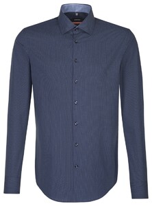Seidensticker Micro Dot Kent Blauw